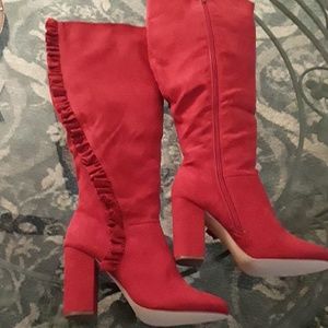 Beautiful Red Boots - Never Worn